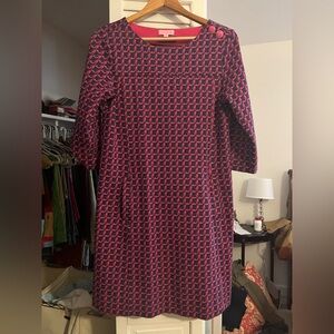 Lilly Pulitzer  Pink and Blue Shoe Patterned Dress